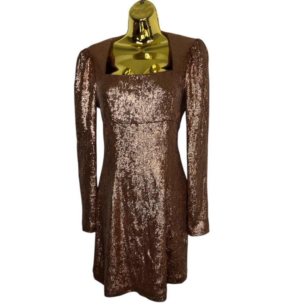 Intermix size 2 sequin party cocktail mini dress metallic women’s
